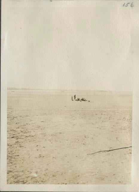 A person on the Chari River flats