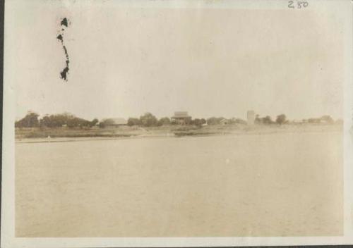 View of Fort Lamy from on the Chari River