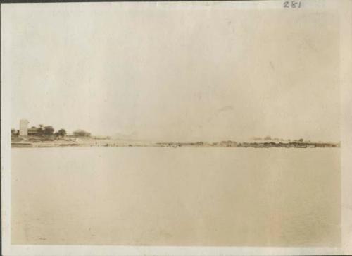 View of Fort Lamy from on the Chari River