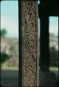 Carved wooden post at Besakih Temple