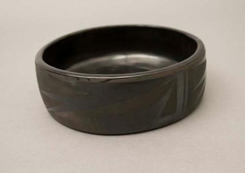 Black-on-black bowl