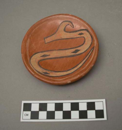 Small pottery dish to contain paint. Part of pottery series