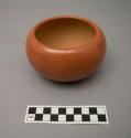 Red ceramic bowl, undecorated