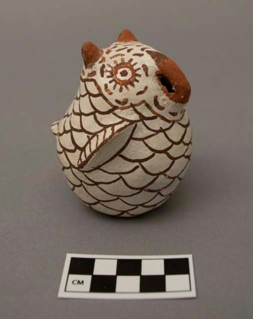 Polychrome-on-white Owl