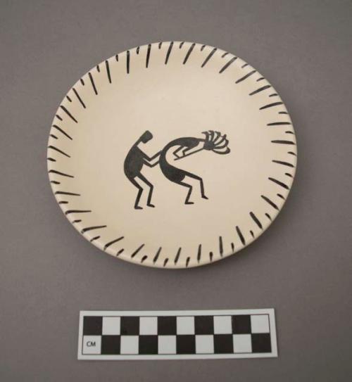 Black-on-white Plate:  figure motif