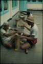 Stringing gamelan keys