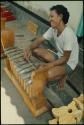 Stringing gamelan keys