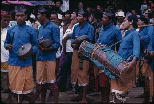 Marching group of musicians