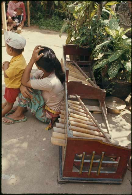 Gamelan on floor