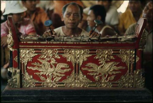 Man with gamelan