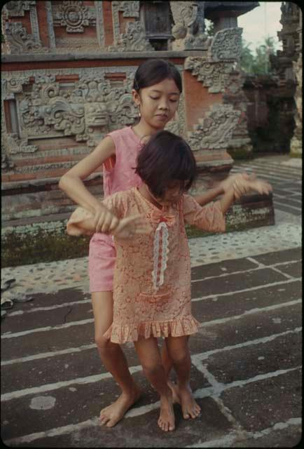 Teaching a child dancing