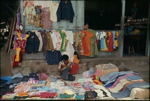 Street vendor selling clothing