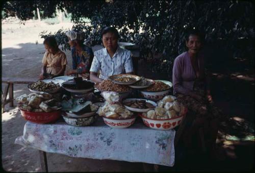 Street vendors selling food