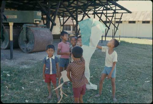 Children with a kite