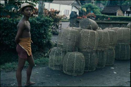 Baskets to carry roosters