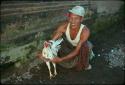 A man and his rooster for cockfighting