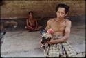 A man and his rooster for cockfighting