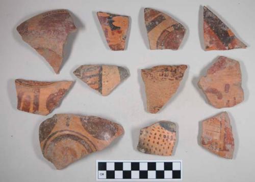 100 bowl body sherds - Ulua polychrome