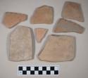 Coarse red bodied earthenware body sherds, unslipped, with reduced cores