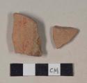 Red bodied earthenware body sherds, with red slipped stripes