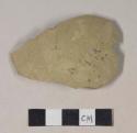 Green bodied earthenware base sherd, unslipped, wheel thrown