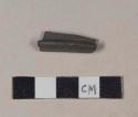 Gray bodied earthenware rim sherd, unslipped, wheel thrown