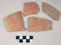 Coarse red bodied earthenware body sherds, unslipped