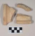 Coarse red bodied earthenware rim sherds, with buff slip