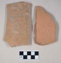 Coarse red bodied earthenware body sherds, unslipped