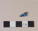 Flow blue earthenware body sherd