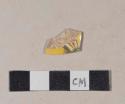 Polychrome hand painted pearlware body sherd