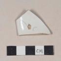 Undecorated ironstone rim sherd