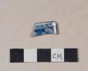 Blue transfer printed pearlware rim sherd