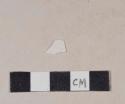 Undecorated tin glaze body sherd; glaze only