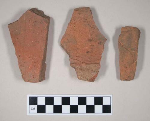 Redware roof tile fragments