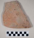 Redware roof tile fragment