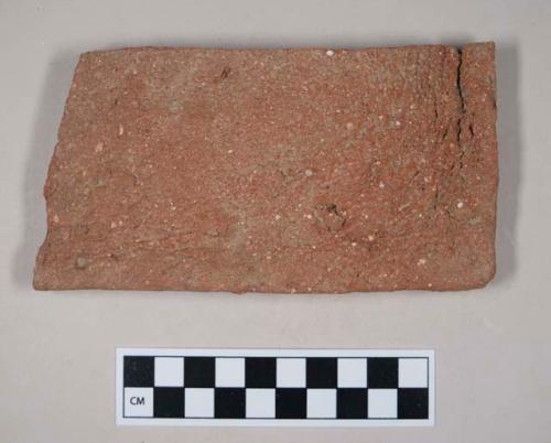 Redware roof tile fragment