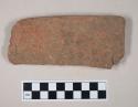 Redware roof tile fragment