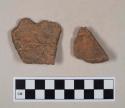 Redware roof tile fragments