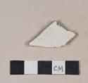Ironstone body sherd with fragment of black transfer printed makers mark