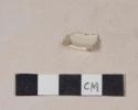 Undecorated creamware base sherd