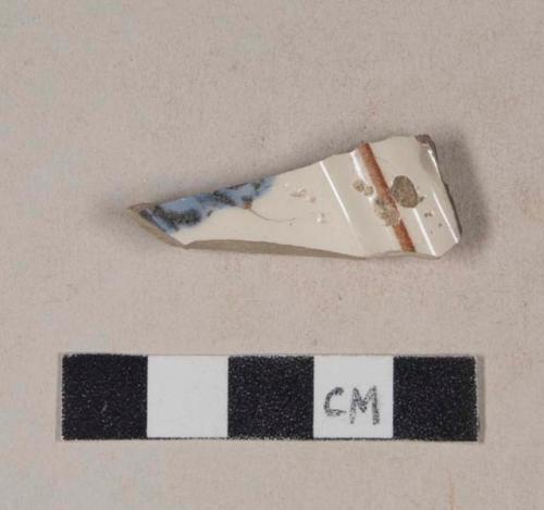 Polychrome hand painted ironstone body sherd