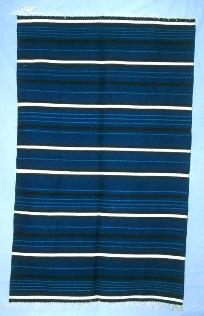 Banded blanket or rug, revival style with Moqui stripes