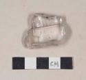 Colorless bottle glass neck and rim fragment; possible capseat finish