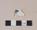 Polychrome hand painted creamware body sherd