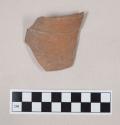 Rim sherd from large pottery bowl