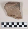 Rim sherd from large pottery bowl