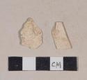 Unidentified refined earthenware body sherds, missing all glaze