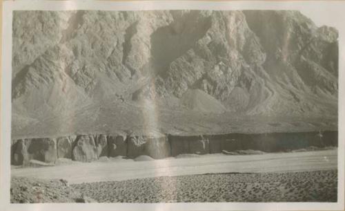 Rocky hills and train tracks