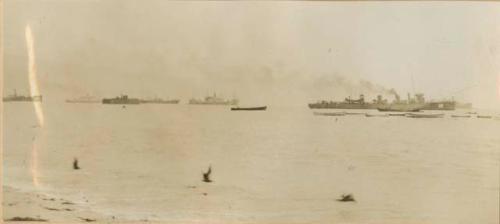 Steamships on the water